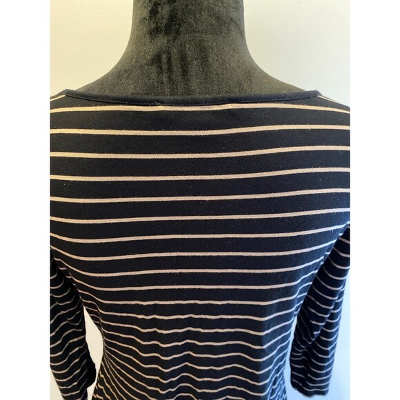 Striped Black and White Women's Top - Picture 6 of 11